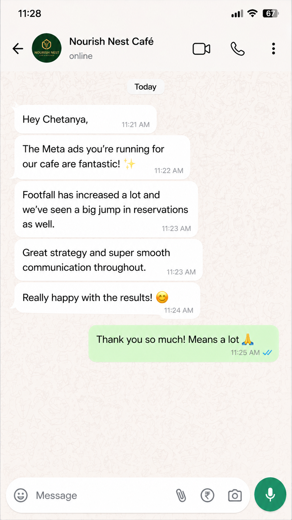 Client WhatsApp Review